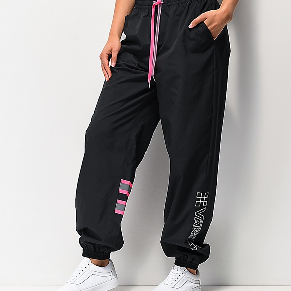 Vans After Dark Black and Pink Track Pant - Picture 2 of 4